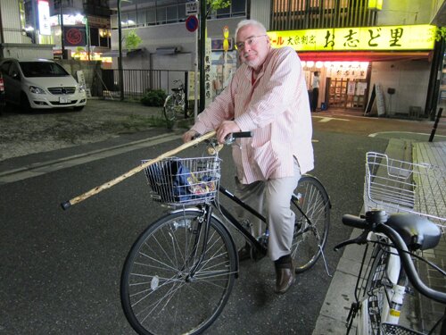 on bike